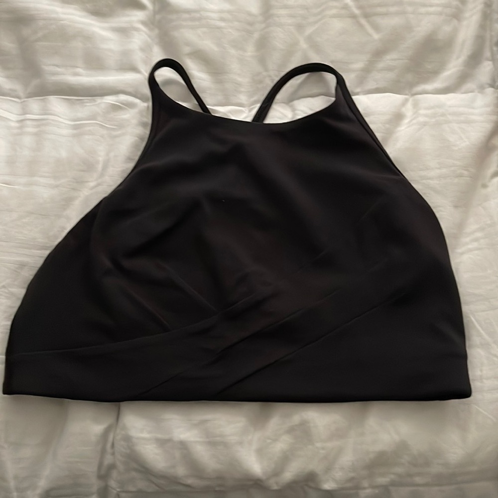Lululemon flow Y long line cross front size 8